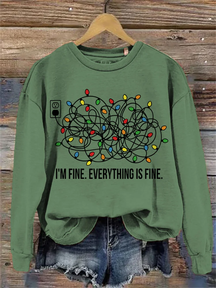 Simpfit Kuscheliges Sweatshirt mit Weihnachtslichtern