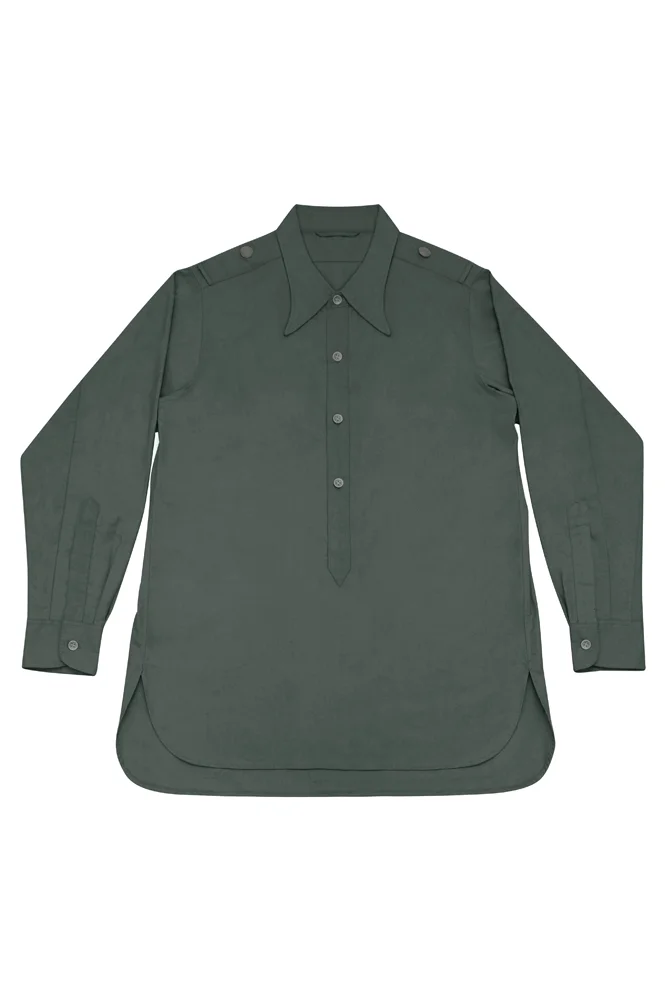   Wehrmacht/Elite Green-Grey Long Sleeve Pullover Shirt II German-Uniform