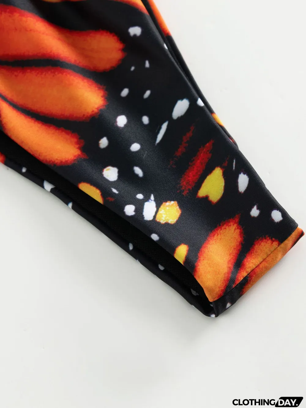 Butterfly Printed Lace-up Halter Bikini Set