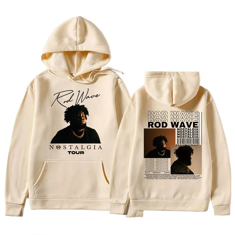 Retro Rod Wave Rapper Vintage Hoodie Rap Hiphop Music Pullover Tops Streetwear at Hiphopee