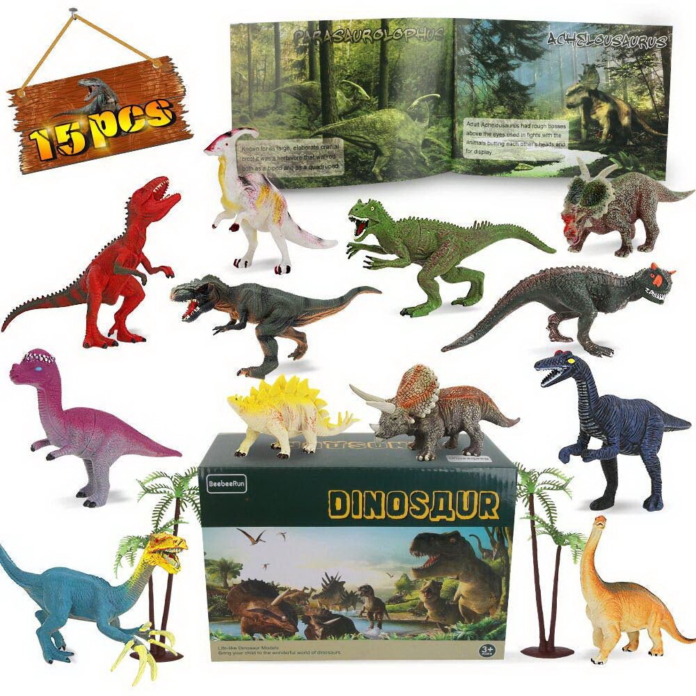 15 Pcs Realistic Dinosaur Figures Set
