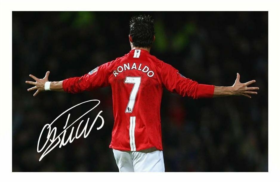 CRISTIANO RONALDO - MANCHESTER UNITED AUTOGRAPH SIGNED Photo Poster painting POSTER PRINT