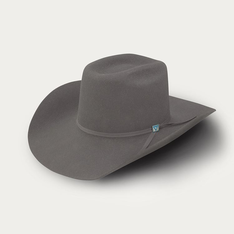 9TH ROUND 100X Premier Cowboy Hat - Grey-Made in Texas U.S.A.