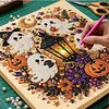 Kit de peinture de perles DIY pour Halloween avec perles de perles avec cadre 30x30cm
