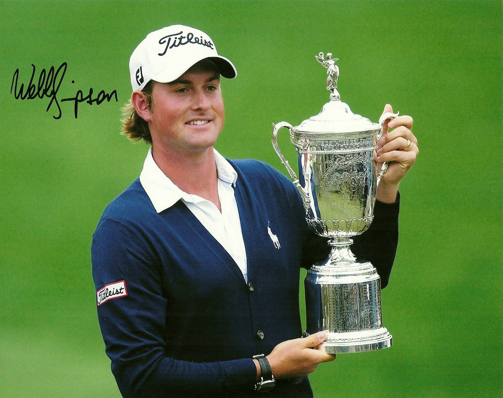 2012 U.S. OPEN CHAMP WEBB SIMPSON HAND SIGNED FULL SIGNATURE 8X10 Photo Poster painting W/COA