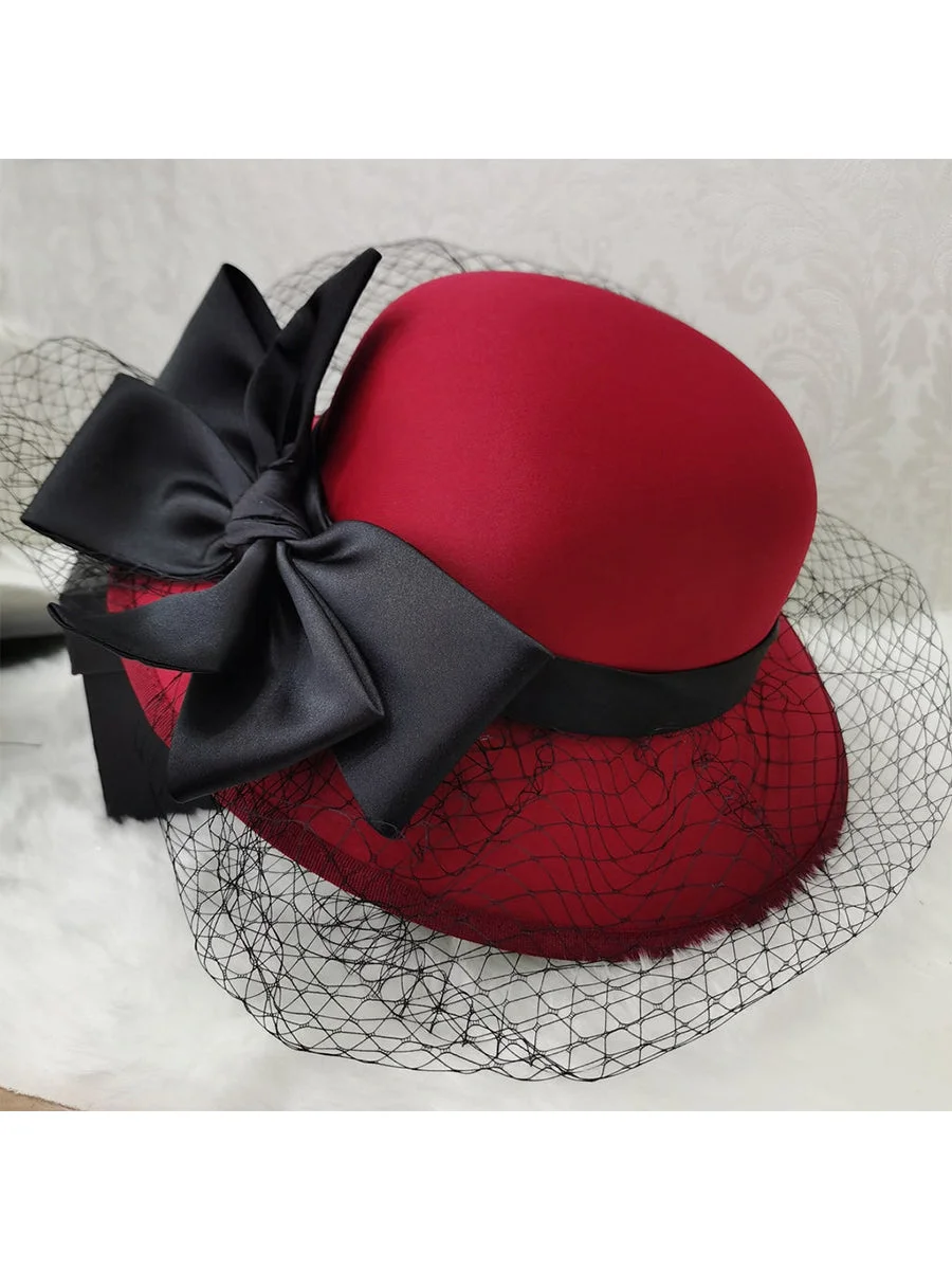 French Net Gauze Dressings Travel Women Accessories Cloche Hat