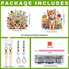 2Pcs Diamond Painting Acrylic Double Sided Cat Wind Chime Suncatcher with Crystal Hanging Pendant