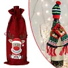 5D DIY Special Shaped Drill Diamond Painting Christmas Deer Wine Bottle Bags Covers Kits