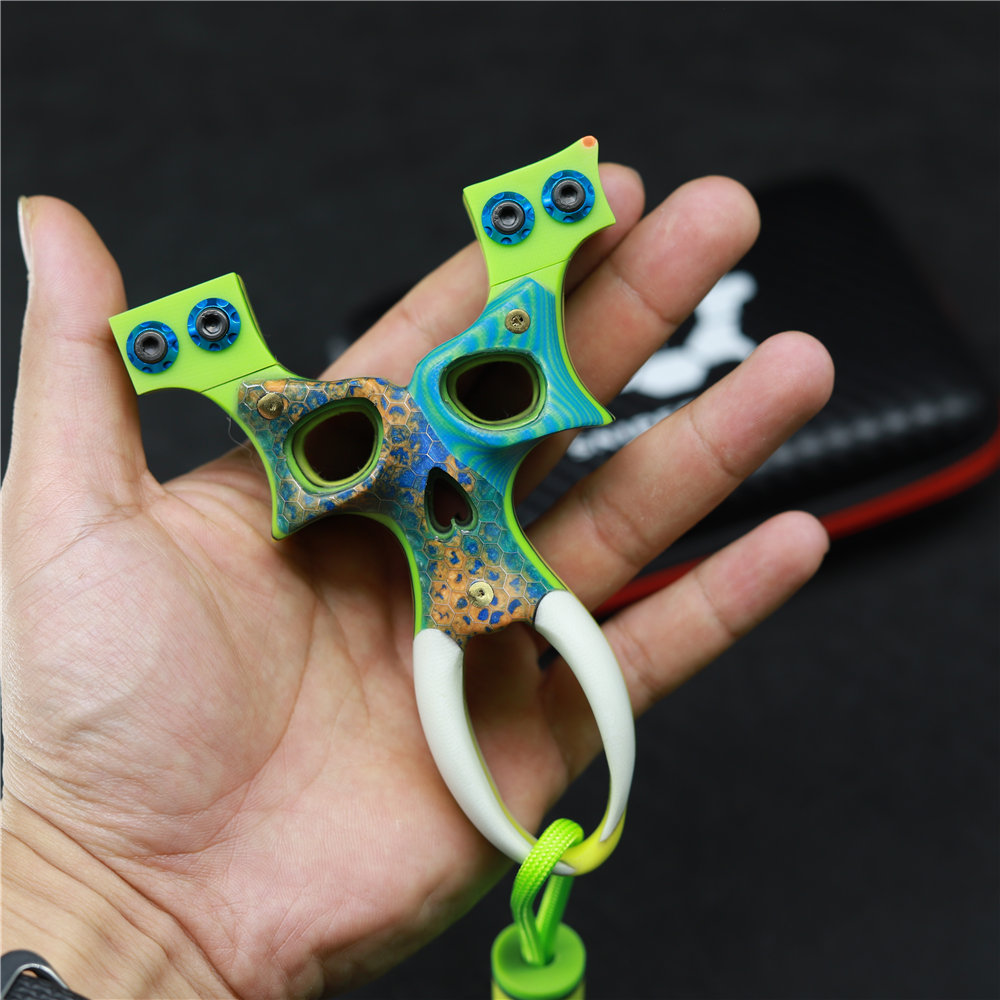 Snipersling slingshots: S-Ghost G3 OTT Skeleton Theme Slingshot, 100% Handmade Slingshot for Hunting