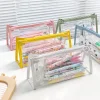 Y2K Stationery Color Edge Tranparent PVC Pens Brushes Storage Bag Back to School Season