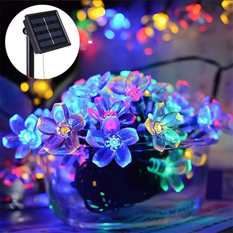 Tegooe Solar Cherry Blossom LED String Lights - 5M