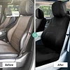 FH Group Full Set Cloth Car Seat Covers, Universal Fit Front and Split Bench Rear, Airbag Compatible, Washable for SUV, Sedan, Van - Black
