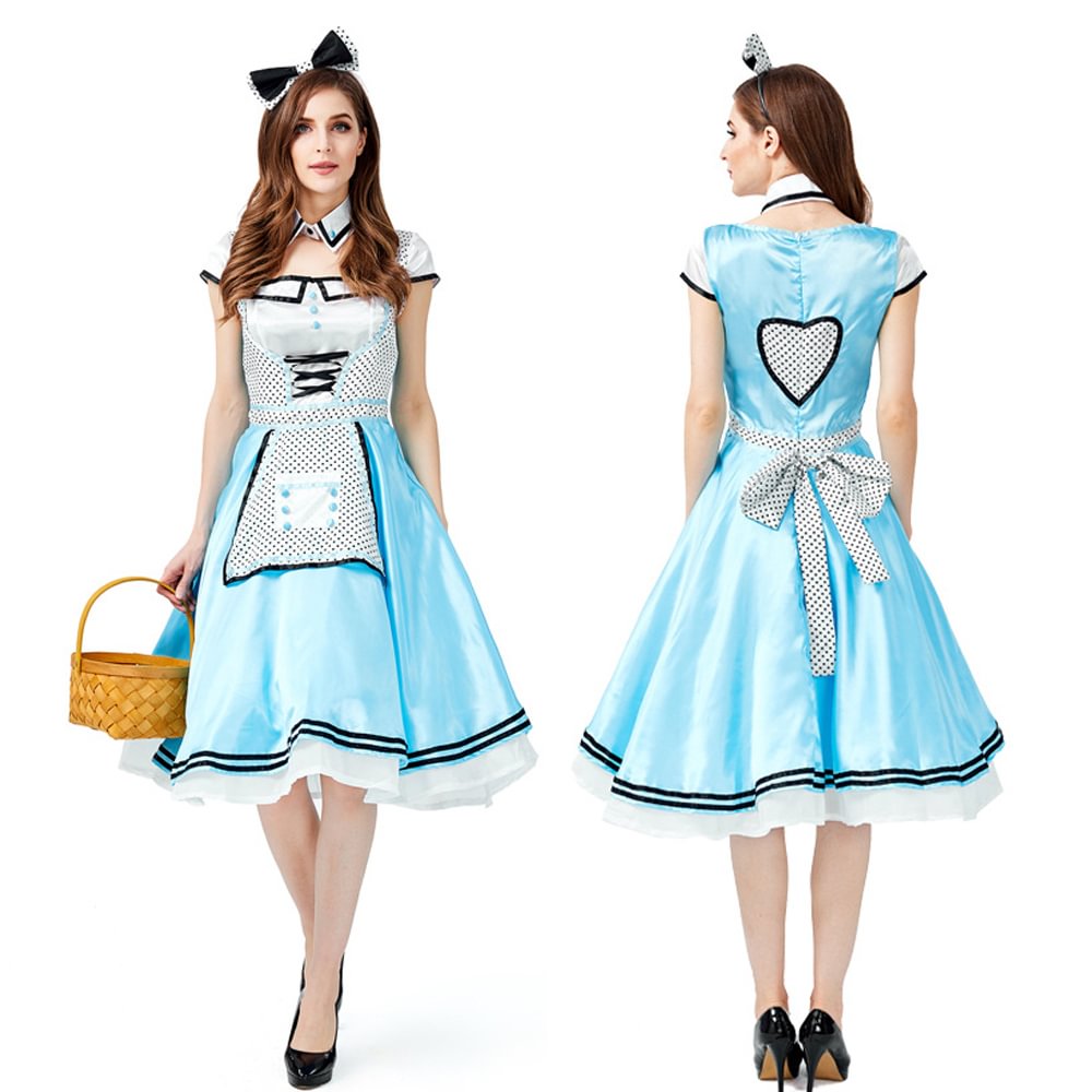 Alice Lolita Maid Costume for Adult Women Alice Princess Cosplay Uniform Fantasias Fancy Dress-Pajamasbuy