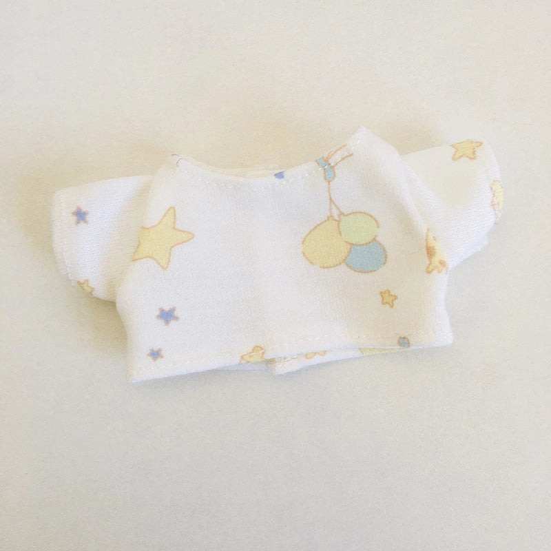 17cm Vinyl Plush Doll Clothes Pull Cloth Pendant T-shirt Button Suspender Pants Clothing Accessories Blind Box Doll Clothes