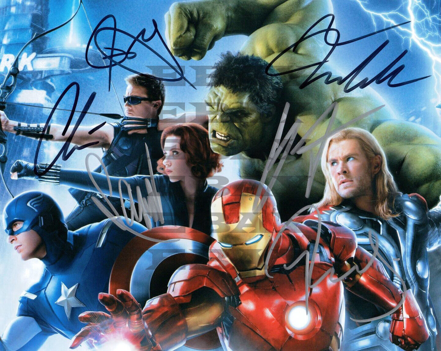 All 6 Avengers Autographed Signed 8x10 Photo Poster painting Rep