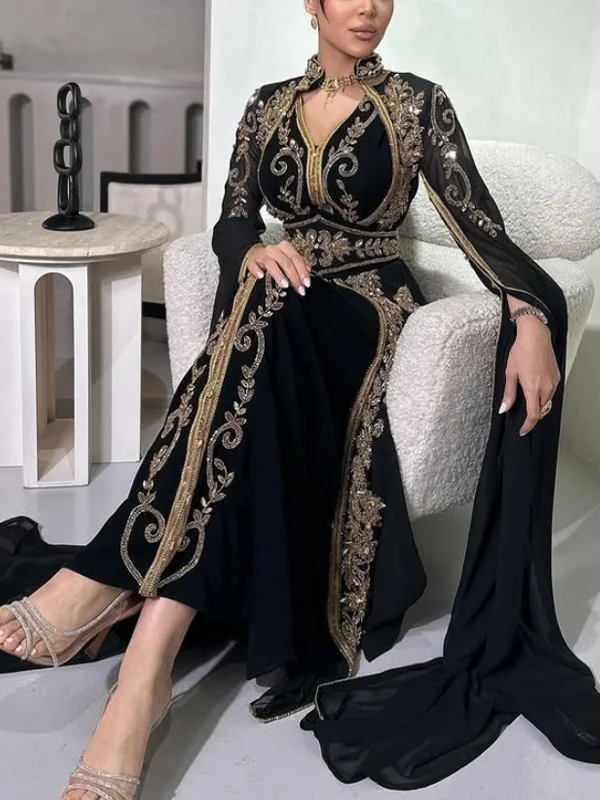 Elegant Sequins Temperament Mesh Retro Women's Dress