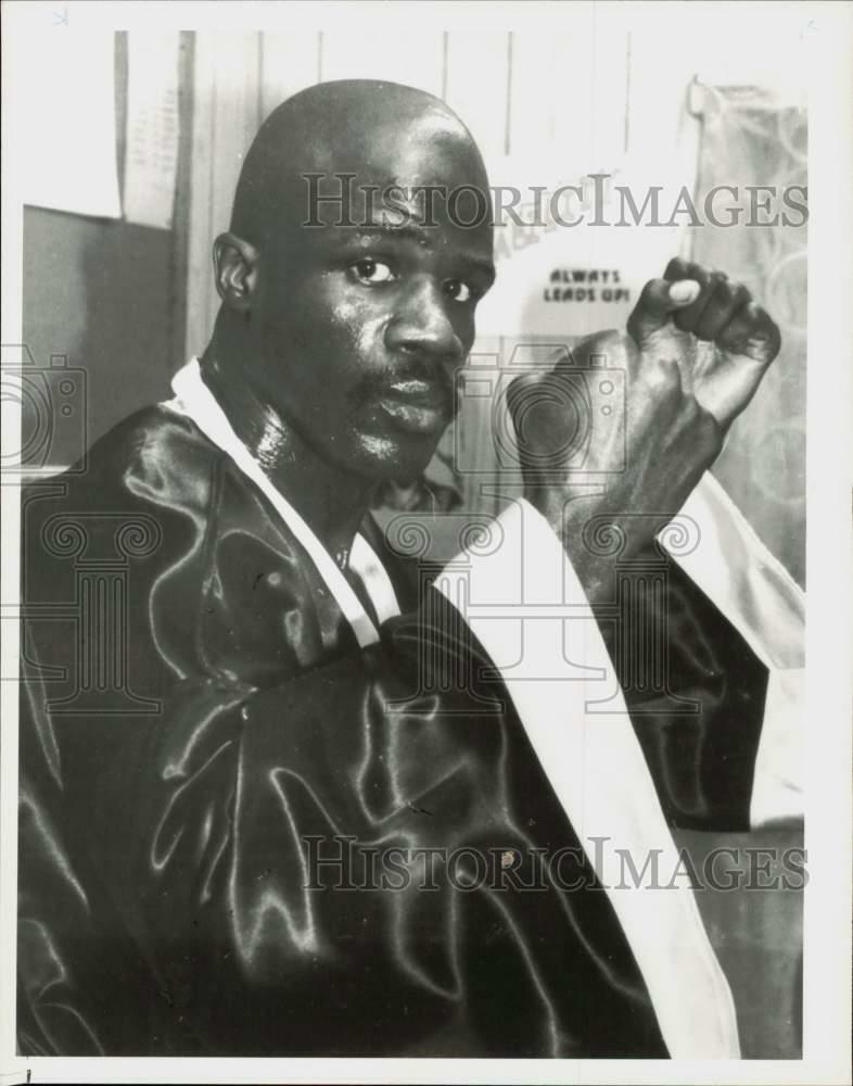 Press Photo Poster painting Light Heavyweight Boxer James Scott - srp21466