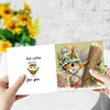 (US Only)6PCS DIY Easter Pattern Rhinestone Diamond Art Mosaic Postcards for Friends
