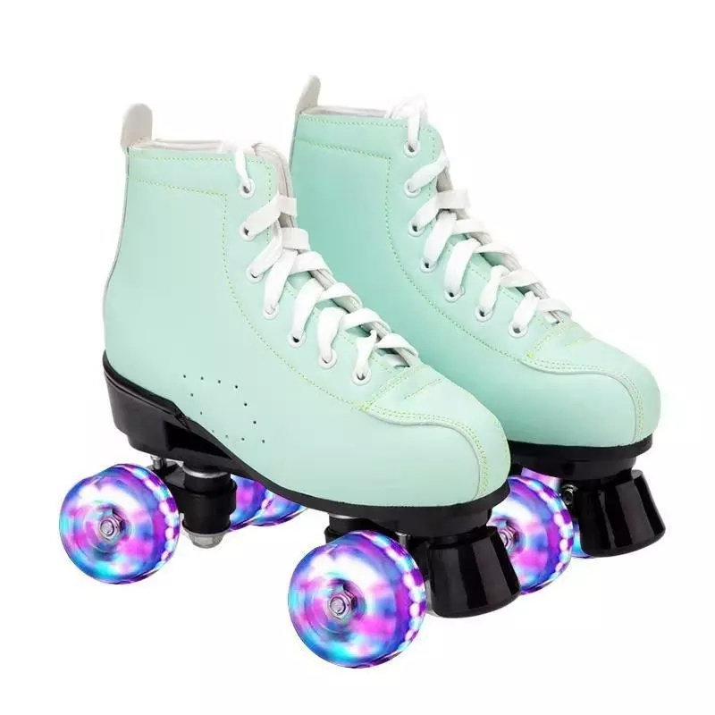 Mint Green/Pink/Purple Outdoor Retro Roller Skates、、sdecorshop