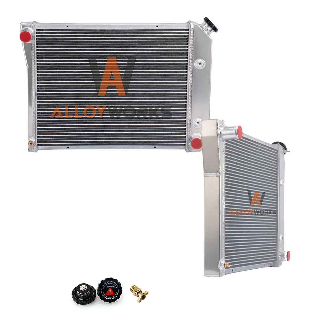 Alloyworks 3 Rows Aluminum Radiator For 1968-1987 Chevy Nova Monte Carlo Chevelle 3.8L 4.1L 4.3L 5.0L 5.7L GMC Buick Oldsmobile Pontiac 18 5/7''H x 26 3/4''W