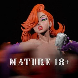 Pornhint 18+ Mature Lounge Singer wnsfw options 3D Printed and Painted Figure NSFW
