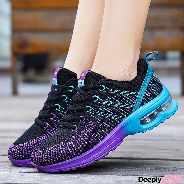 Breathable Mesh Lace-Up Hypersoft Sneakers for Women