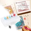 (US Only)64-Grid Clear Plastic Diamond Painting Storage Box Rhinestone Beads Organizer