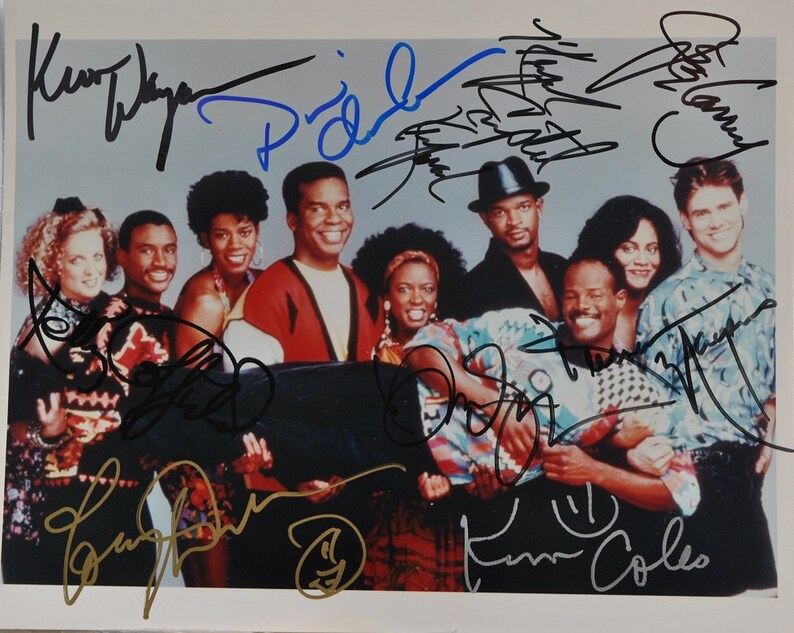 IN LIVING COLOR Cast Signed Photo Poster painting X9 Jim Carrey, Keenen Wayans, David Allen Grier, Kim Wayans, Jamie Fox, Damon Wayans, Kim Coles wcoa