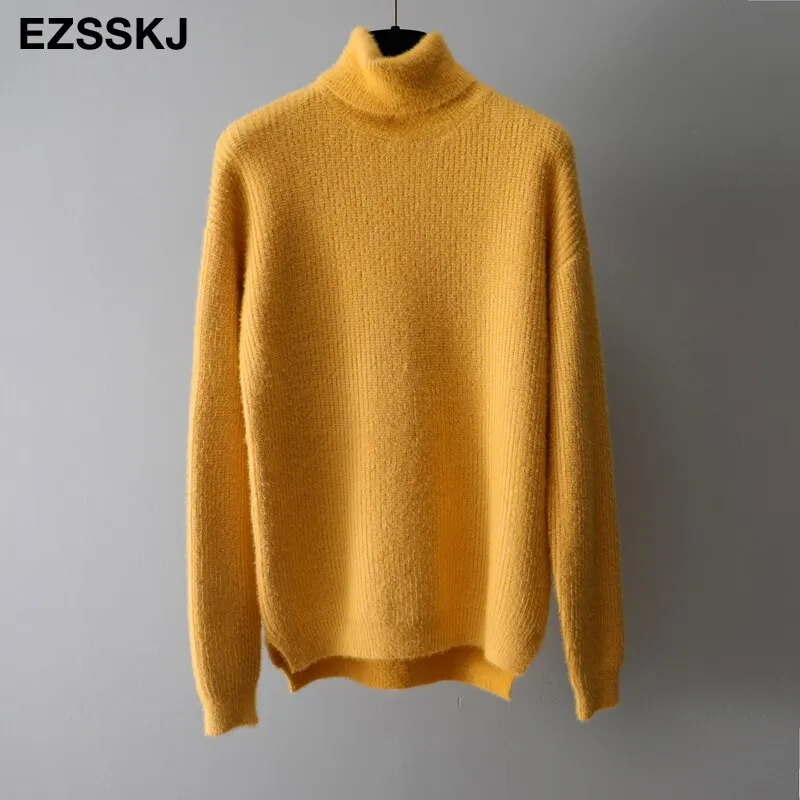 2021 autumn winter oversize turtlenect thick wool cashmere sweater pullovers women long sleeve female casual big sweater jumper
