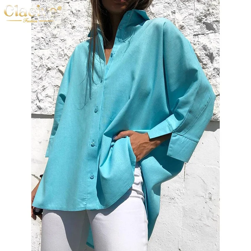 Cartoonh Fashion Yellow Linen Shirts Button Lapel Top Lady Loose Long Sleeve Oversized Shirt Womens Blouses Autumn Blusas Mujer
