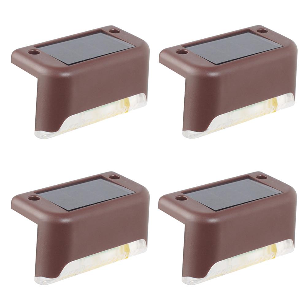 

4x LED Solar Deckway Stairs Fence-Outdoor Solar Light, Brown, 501 Original