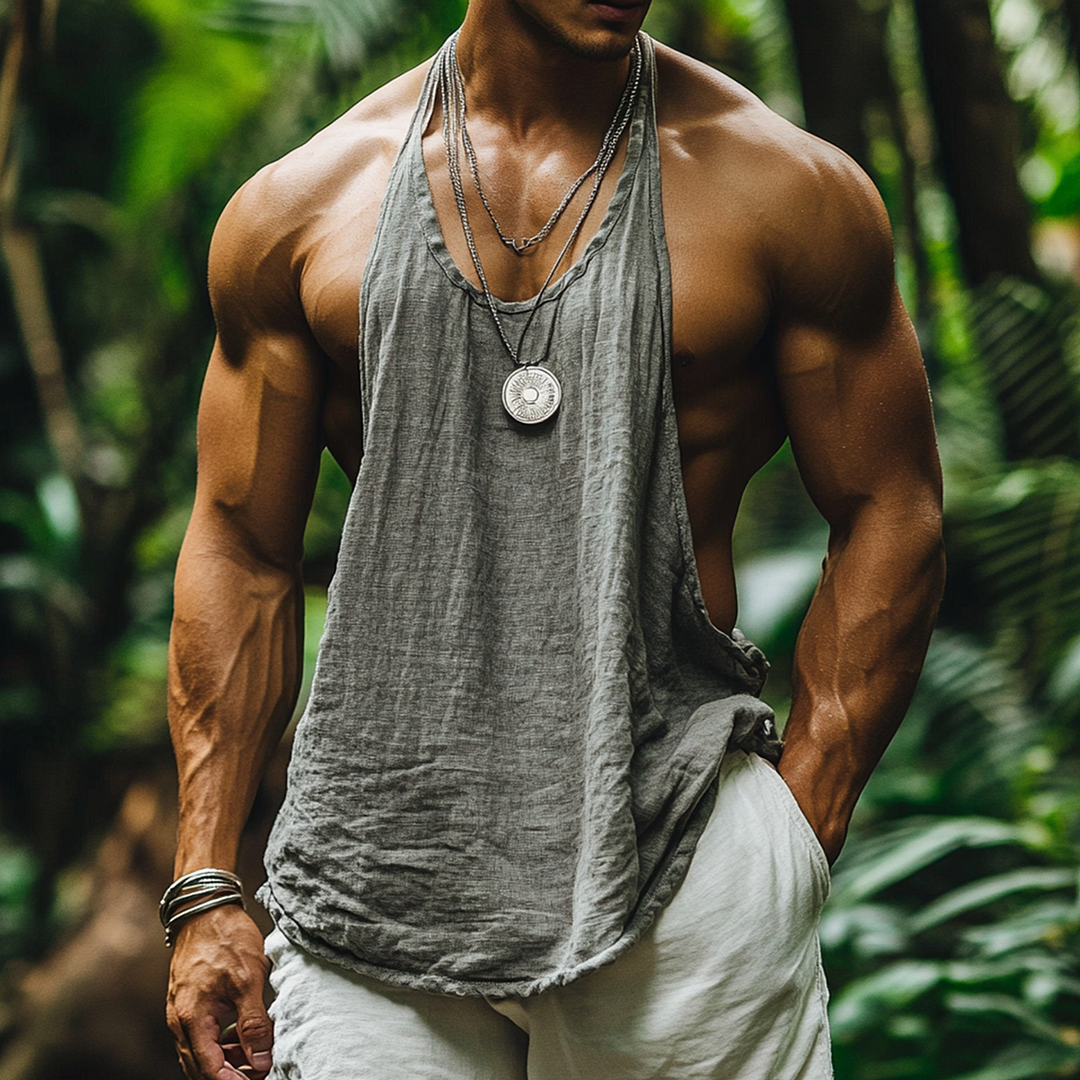 Stylish V-Neck Tank Top for Men - Perfect for Summer Outdoors-inspireuse