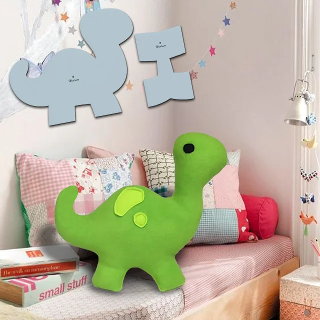 Handmade Dinosaur Plush Sewing Template + Instructions