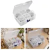 4Psc Pumpkin +8Pcs Round Bottles Diamond Painting Containers Multi Purpose Portable Plastic Case Box with Stickers & Compartments Arts Crafts Storage Bottle for Hardware Rhinestone (8PCS)