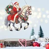 Diamond Painting Acrylic Christmas Santa Claus Horse Hanging Pendant Kits for Beginner