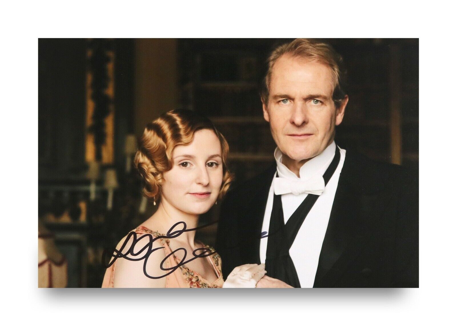 Laura Carmichael Signed 6x4 Photo Poster painting Downton Abbey Lady Edith Crawley Autograph+COA