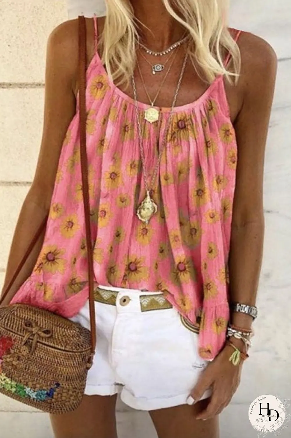 Casual Flower Printed Camisole (6 Colors) P10513