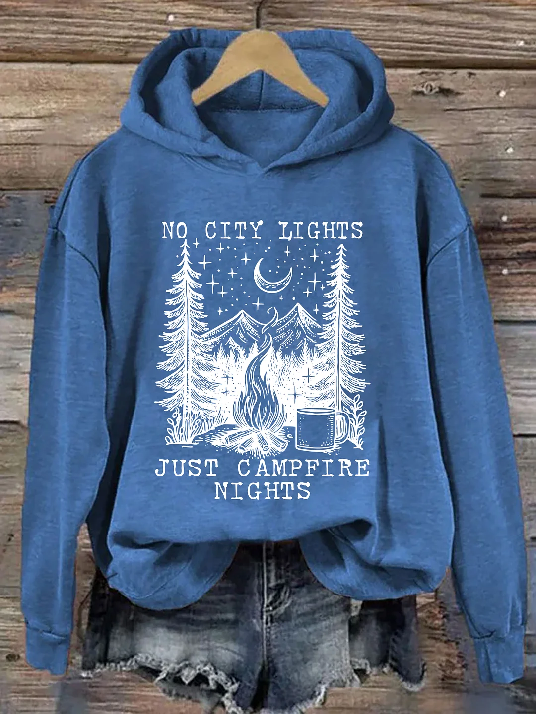No City Lights Just Campfire Nights Hoodie