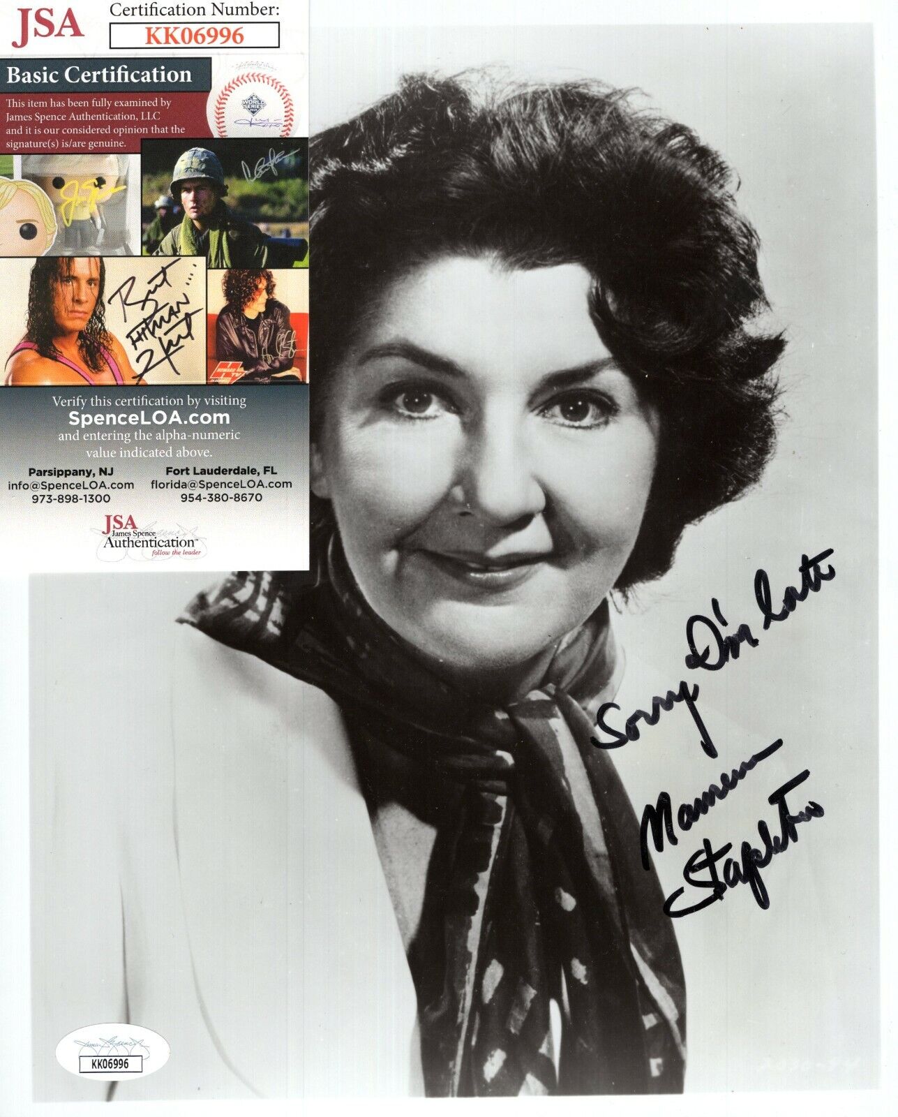 Maureen Stapleton Actress Hand Signed Autograph 8x10 Photo Poster painting with JSA COA