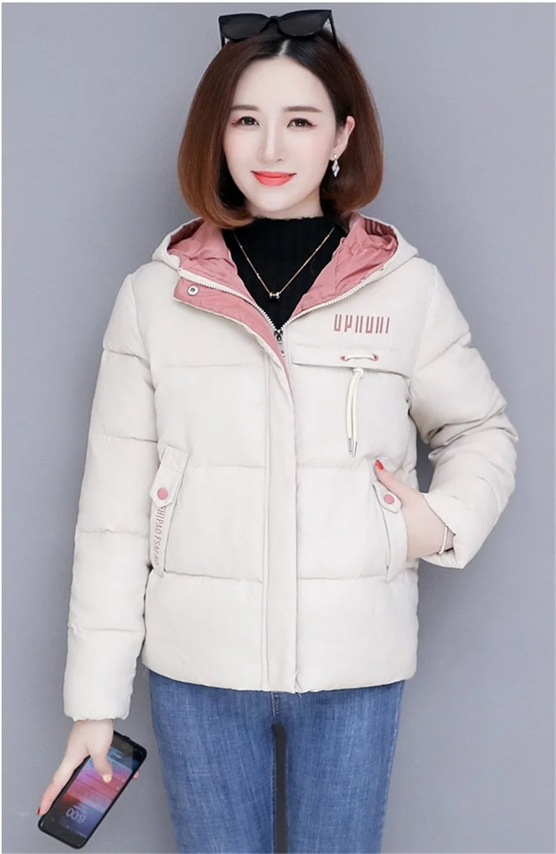 Winter Coat Women 2020 Fashion Winter Jacket Women Cotton padded Parka Outwear Hooded Short Female Jacket Coat Plus Size M-3XL