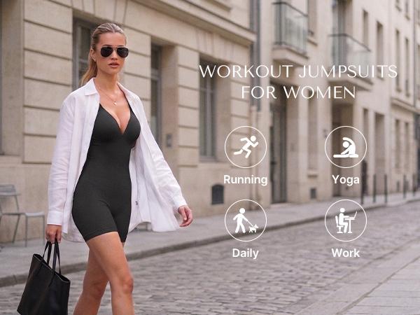 SHAPELLX Deep V Sculpt Bodycon Stretch Shorts Jumpsuit Romper Tummy Control Boyleg Bodysuit SHAPELLX Deep V Sculpt Bodycon Stretch Shorts Jumpsuit Romper Tummy Control Boyleg Bodysuit