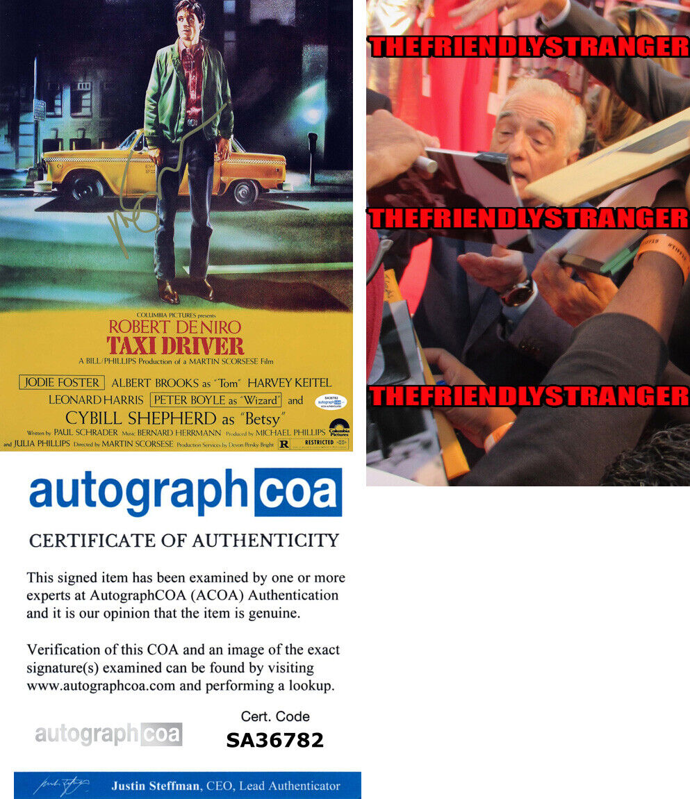 MARTIN SCORSESE signed TAXI DRIVER