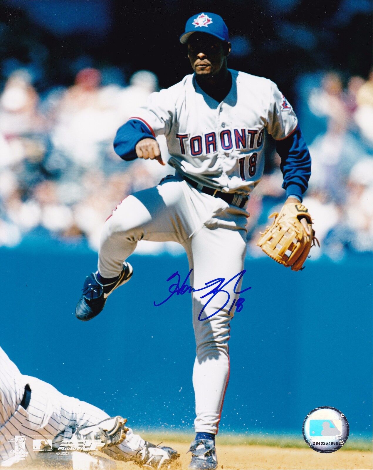 Homer Bush autographed 8x10 Toronto Blue Jays #2  Shipping