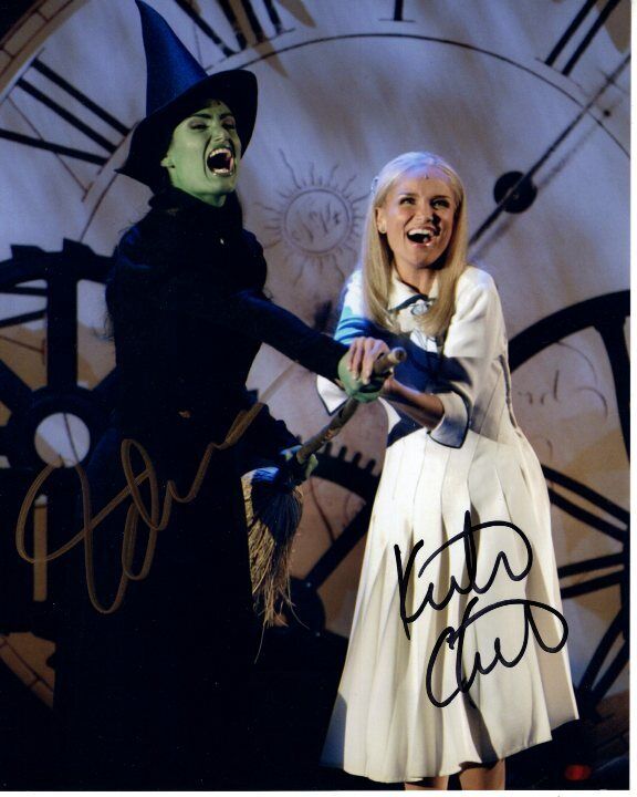 KRISTIN CHENOWETH and IDINA MENZEL Signed 8x10 WICKED Photo Poster painting