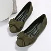 Gioiacombo&trade; Scarpe casual piatte con fiocco in pelle scamosciata da donna