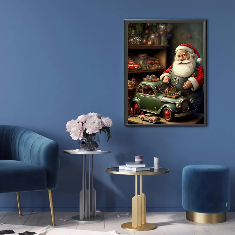 5D DIY Full Square Drill Diamond Painting Santa Kit Home Decor Art Craft 30x40cm