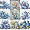 (Multi-Style) Blue And White Porcelain-11CT Stamped Cross Stitch 40*40cm/15.75*15.75in