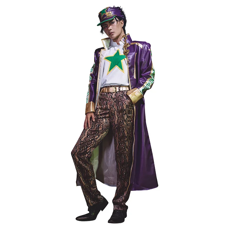 JoJo‘s Bizarre Adventure: Stone Ocean Pants Coat Outfit Kujo Jotaro Halloween Carnival Suit Cosplay Costume