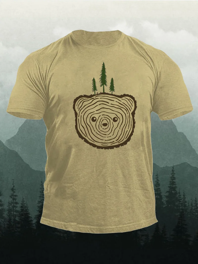 Men's Wooden Bear Short-Sleeved Shirt in  mildstyles
