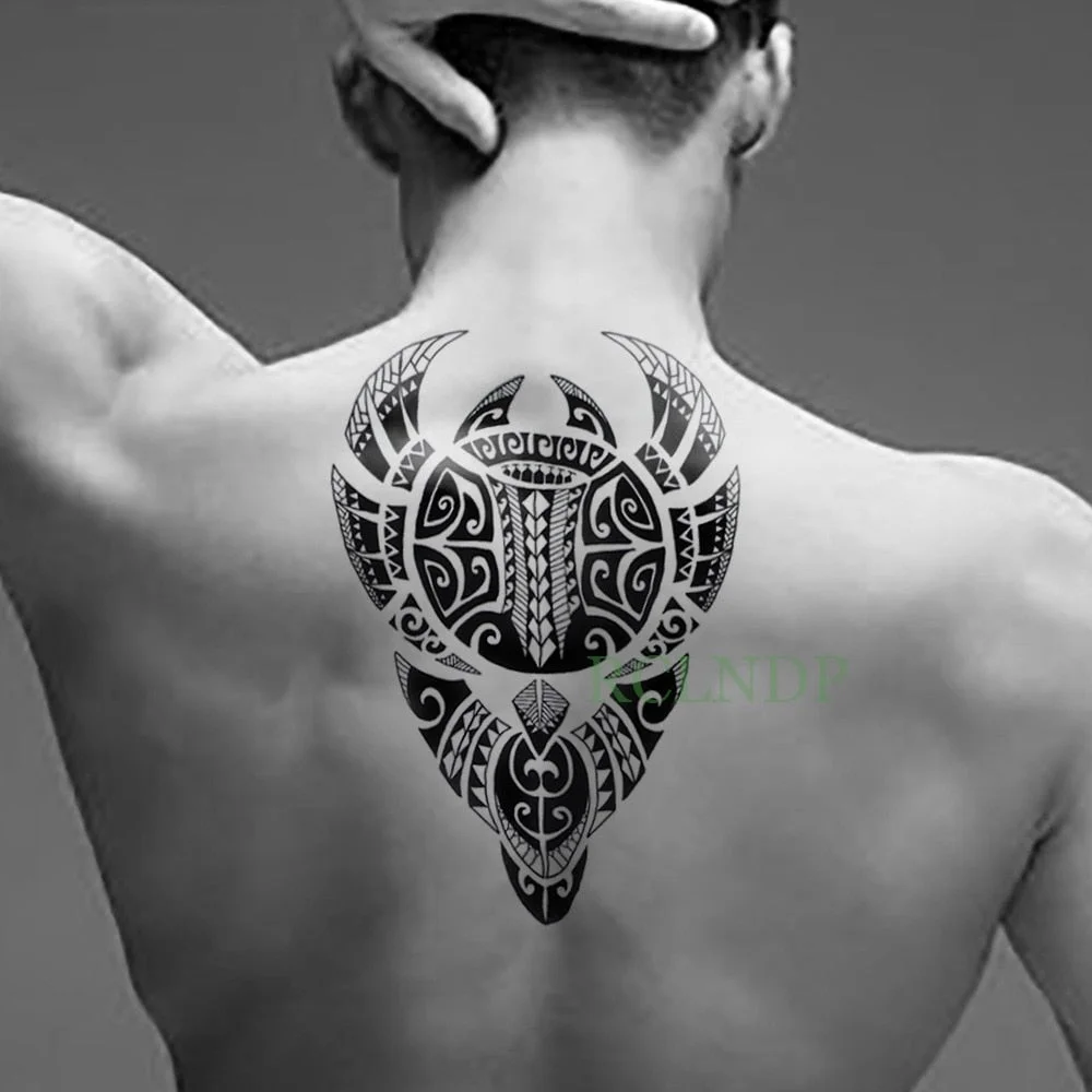 Waterproof Temporary Tattoo Stickers on Body Tribal Totem Fake Tatto Flash Tatoo Back Leg Arm belly big size for Women Men girl